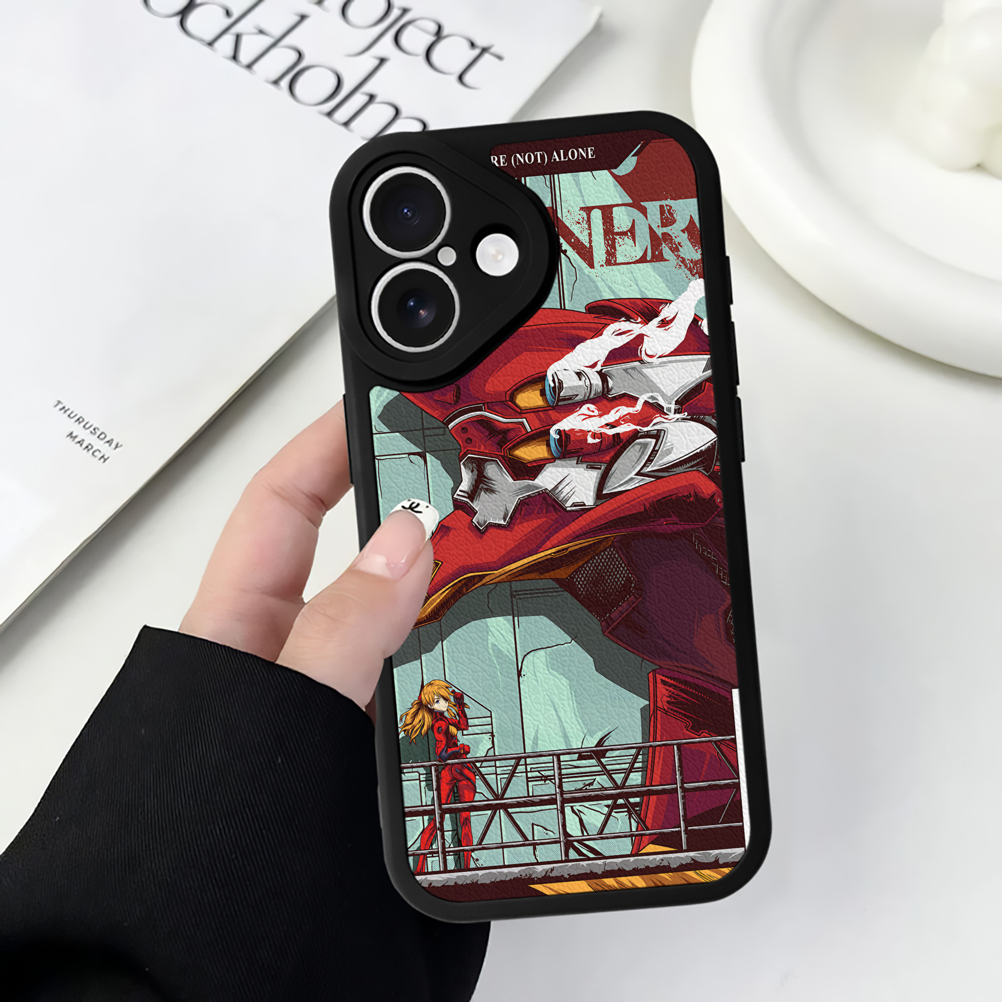 （画像用） EVA 新世紀エヴァンゲリオン 【iPhone 16シリーズ対応】シリコンスマホケース（レザー調） 材質：シリコン